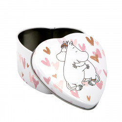 Moomin Heart Tin Box Love Moomintroll and Snorkmaiden