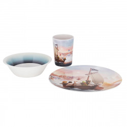 Moomin Animation Sailing Children Melamine Set Plate Tumbler Bowl