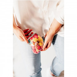 Moomin Sanna Purse Crimson Flower Yellow