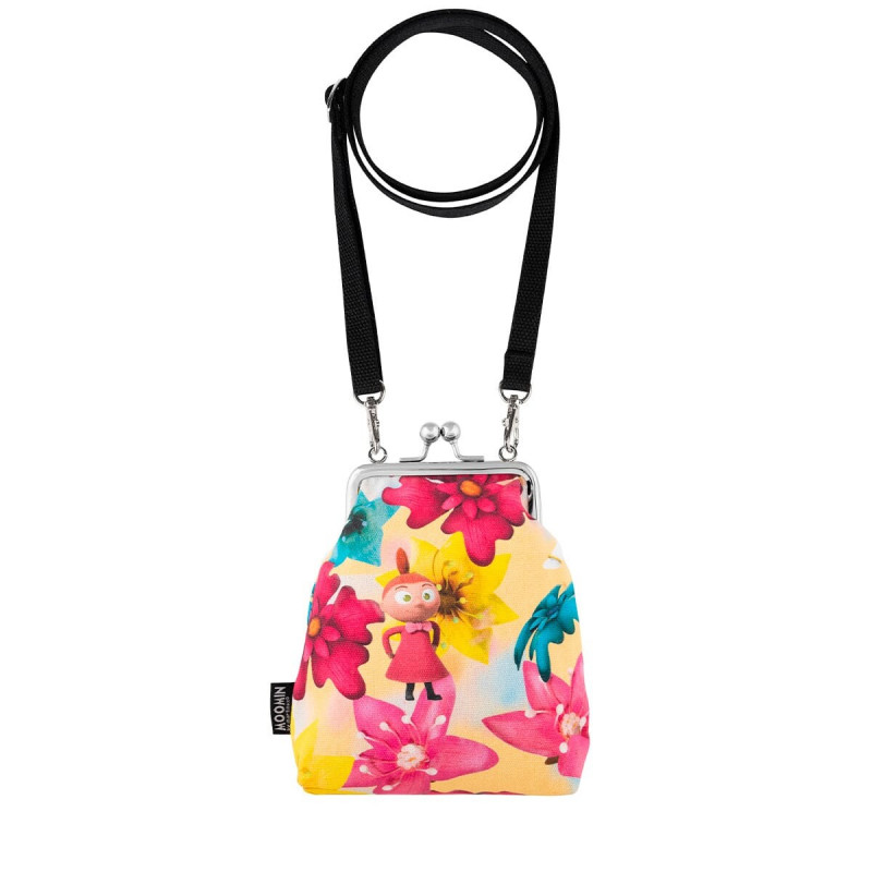 Moomin Vinssi Pouch Crimson Flower Yellow