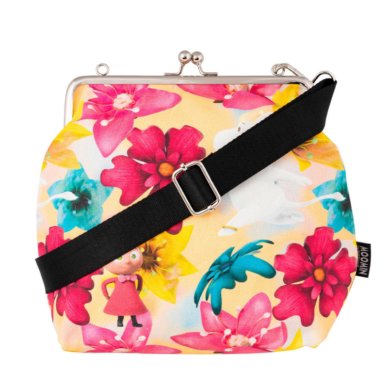 Moomin Salome Long Strap Purse Crimson Flower Yellow