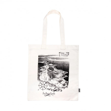 Moomin Gulf of Finland White Flat Totebag Ecobag Cotton