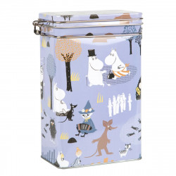 Moomin Coffee Tea Tin Box Forest Walk Blue