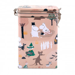 Moomin Coffee Tea Tin Box Forest Walk Pink