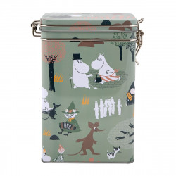 Moomin Coffee Tea Tin Box Forest Walk Green