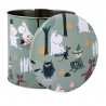Moomin Round Tin Box Forest Walk Green 17 x 16 cm