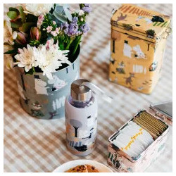 Moomin Round Tin Box Forest Walk Green 17 x 16 cm