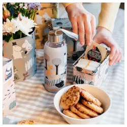 Moomin Round Tin Box Forest Walk Green 17 x 16 cm