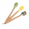 Moomin Garden Party Silicone Set  Small Spatula, Spoon and Brush