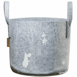 Moomin Storage Basket 30 L In the Woods Grey White