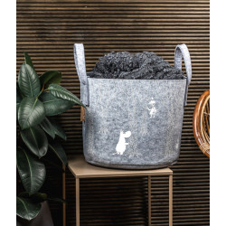 Moomin Storage Basket 30 L In the Woods Grey White