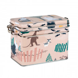 Moomin Forest Walk Pink Tea Tin Box