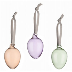 Iittala Glass Egg 3-set Mix Spring Easter 60 mm Mouth Blown