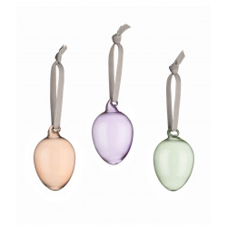 Iittala Glass Egg 3-set Mix Spring Easter 60 mm Mouth Blown