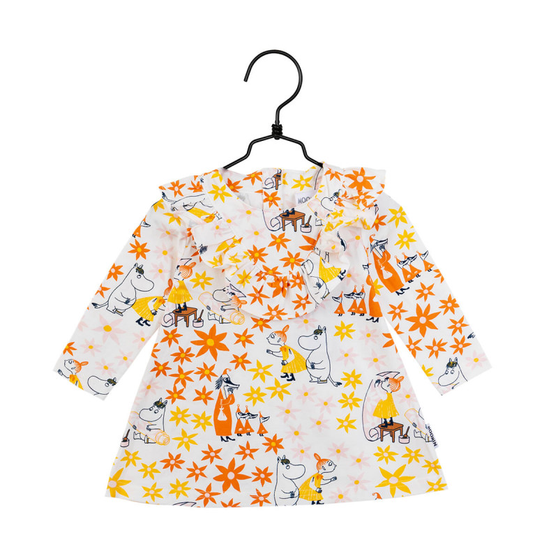 Moomin Wallpaper Dress Baby Off-White