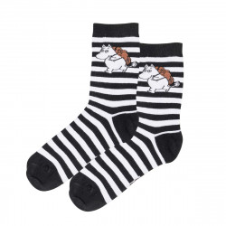Moomin Camper Socks Black/White