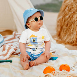 Moomin Shorts Set Stripe Pale Blue