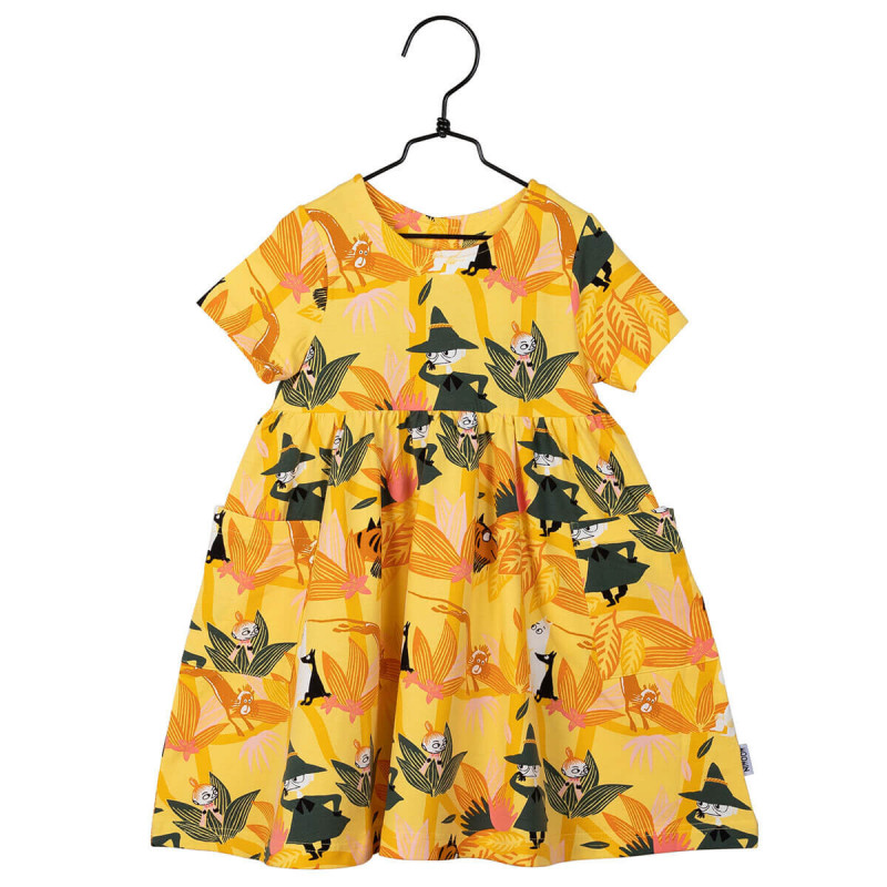 Moomin Tree Crown Pocket Dress Yellow