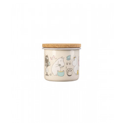 Moomin Bon Appetit Enamel Storage Jar With Cork Lid 1.3 L Muurla