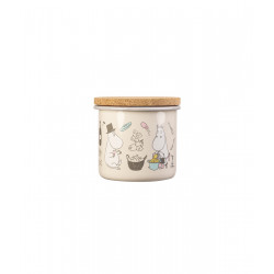 Moomin Bon Appetit Enamel Storage Jar With Cork Lid 1.3 L Muurla