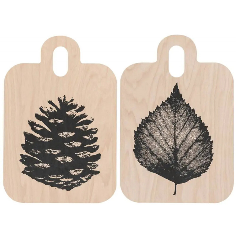 Nordic Chop and Serve 21 x 31 cm Nordic The Pine Cone and The Birch Leaf