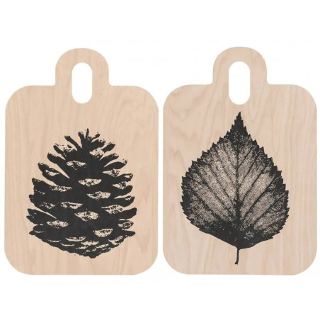 Nordic Chop and Serve 21 x 31 cm Nordic The Pine Cone and The Birch Leaf