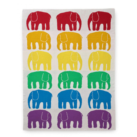 Finlayson Elefantti Baby Blanket Rainbow 80 x 100 cm
