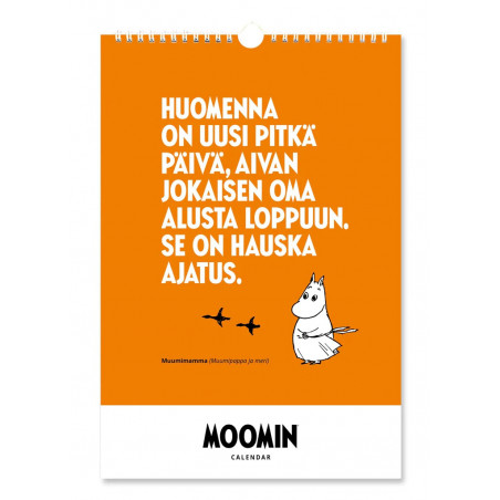 Moomin Yearless Wall Calendar with Text 23 x 34 cm Putinki