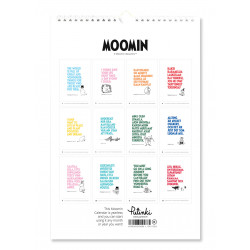 Moomin Yearless Wall Calendar with Text 23 x 34 cm Putinki