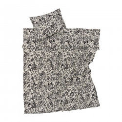 Moomin Duvet Cover Pillowcase Set 150x210cm Lily Black and White