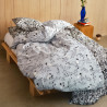 Moomin Duvet Cover Pillowcase Set 150x210cm Lily Black and White