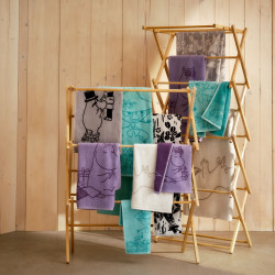 Muumi käsipyyhe 30x50cm Lilja musta/valkoinen