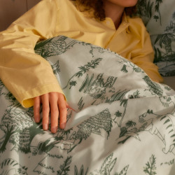 Moomin Duvet Cover Pillowcase Set 150x210cm Garden Party