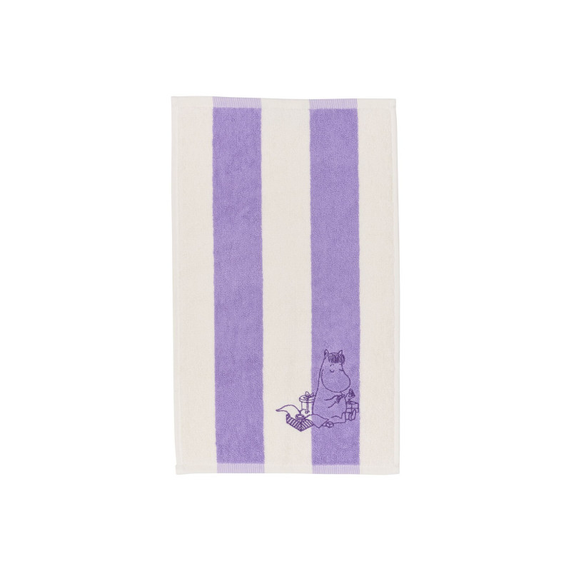 Moomin Hand Towel 30x50cm Snorkmaiden Purple Stripe