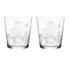 Taika Etched Glass Tumbler Clear  0.38 L Set of Two