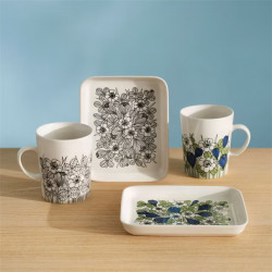 Krokus Crocus Mug Black and White 0.5 L Arabia