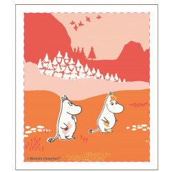 Moomin Dishcloth Treasure Hunt Pink 20 x 17 cm