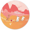 Moomin  Pot Coaster Treasure Hunt Pink 21 cm