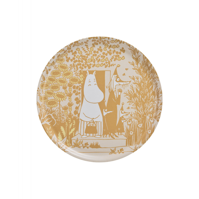 Moomin Birch Round Tray 40 cm Wild Garden