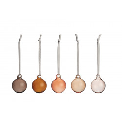 Iittala Glass Baubles 40 mm Set of 5 (Different Shades of Brown)