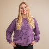 Moomin Manna Sweatshirt Sketch2 Purple
