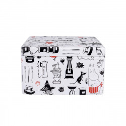 Moomin Hurly Tin Multi-Compartment Tea Tin Red