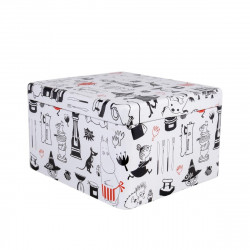Moomin Hurly Tin Multi-Compartment Tea Tin Red