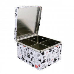 Moomin Hurly Tin Multi-Compartment Tea Tin Red