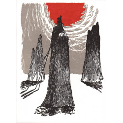 Moomin Greeting Card Letterpressed Comet Chase Putinki