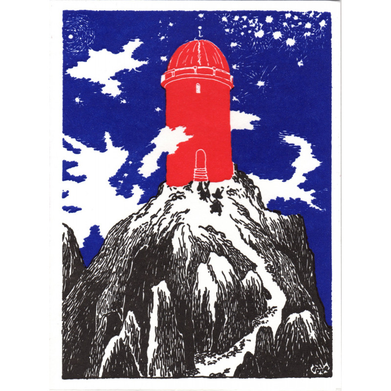 Moomin Greeting Card Letterpressed Observatory Putinki