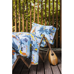 Moomin Duvet Cover Set Fairytale Turquoise Orange 150 x 210 cm 50 x 60 cm GOTS OUTLET