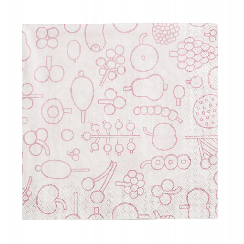 Oiva Toikka Frutta Pink Napkins 33 x 33 cm Iittala
