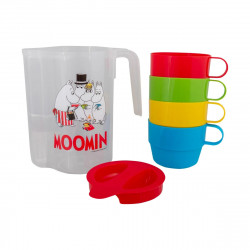 Moomin Picnic Plastic Jug and 4 Mugs Martinex