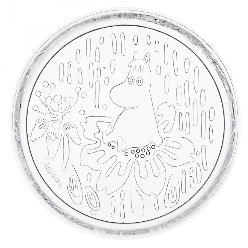 Moomin Arabia Glass Plate 15.5 cm Clear 